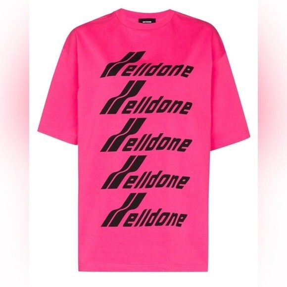 We11Done Oversized Logo Print T-shirt - Picture 4 of 13
